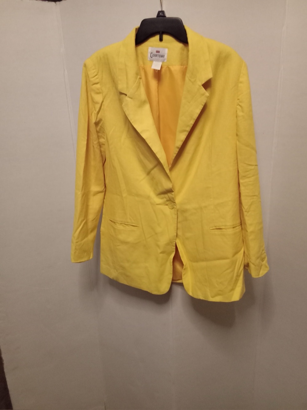 💛 Courtenay Women’s Yellow Blazer Size 16 – Linen Blend – Fully Lined A2